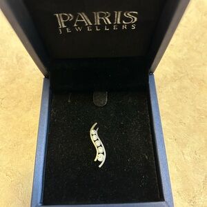 Silver and gold coated Crystal Curve Pendant